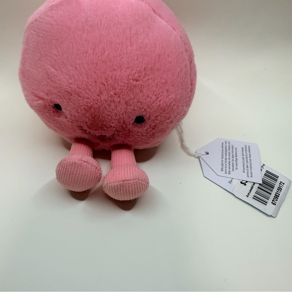 Jellycat Amuseables Peach Plush Soft Toy Pink Fruit Stuffed Animal NWT - Picture 2 of 8